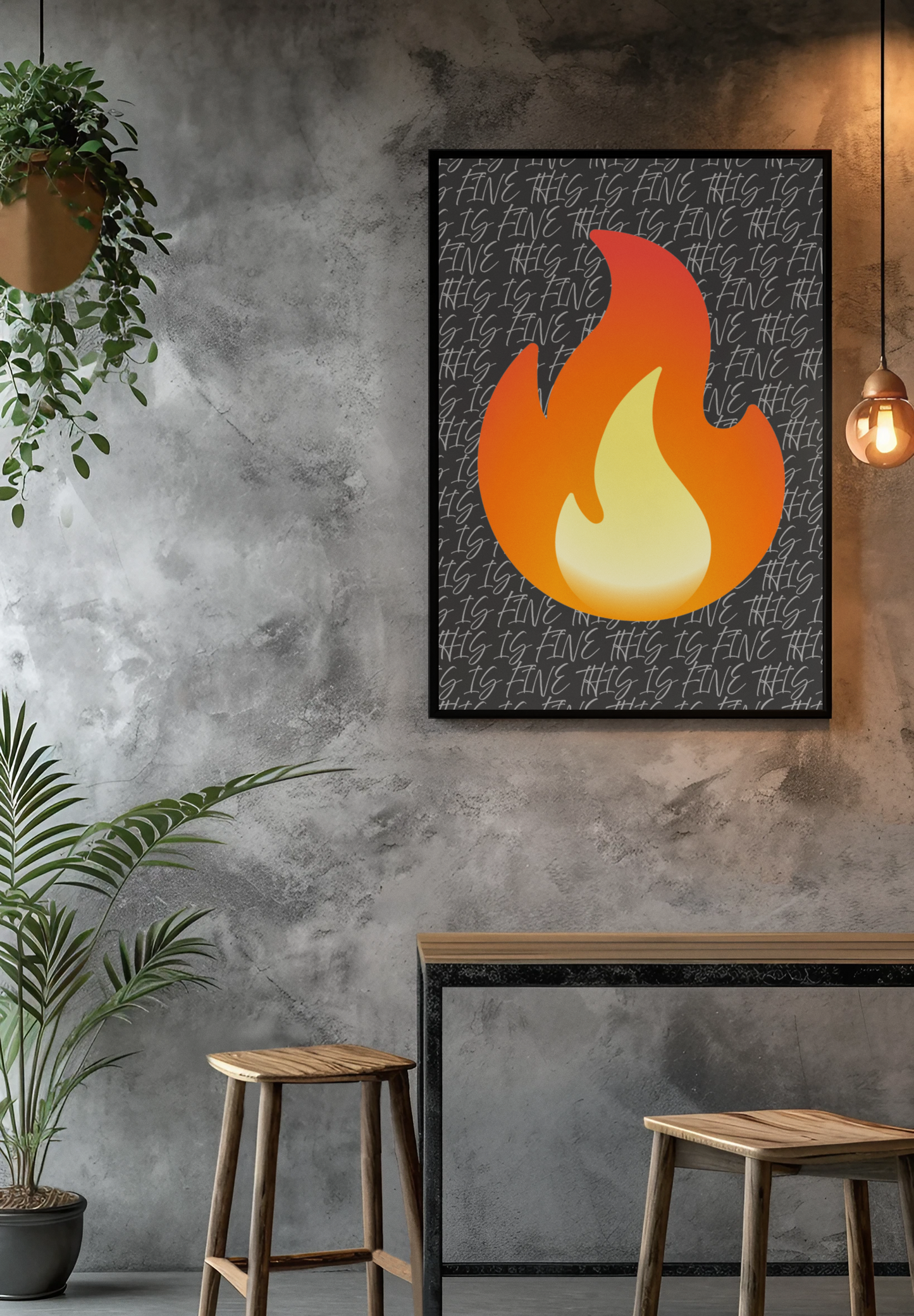 This Is Fine | Framed Photo Paper Poster